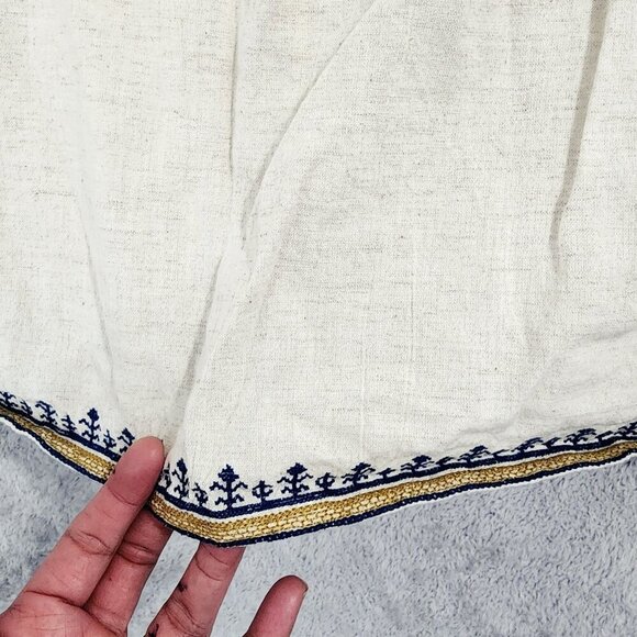 World Market Womens Sleeveless Embroidered Tunic Dress L/XL Linen  Blend GT - Picture 7 of 9